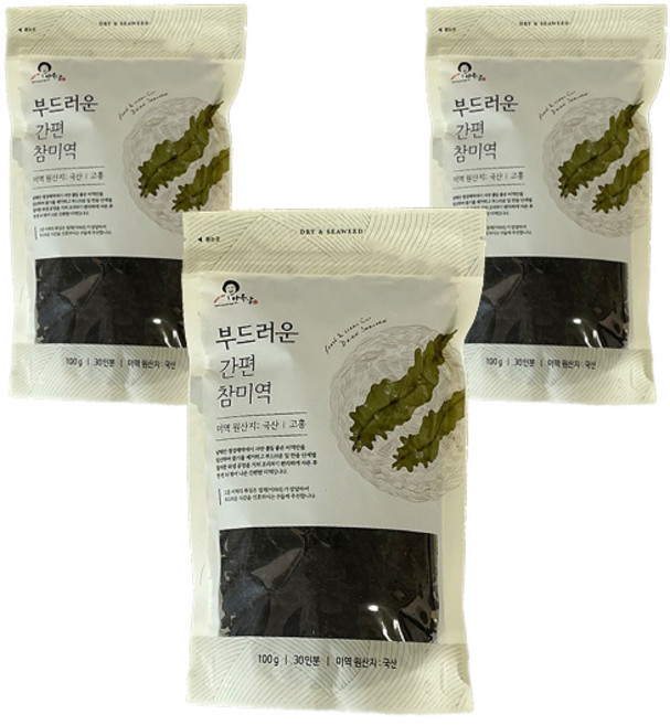 AHN-OK NAM SEA FOOD 即食沖泡海帶芽, 100g, 3包