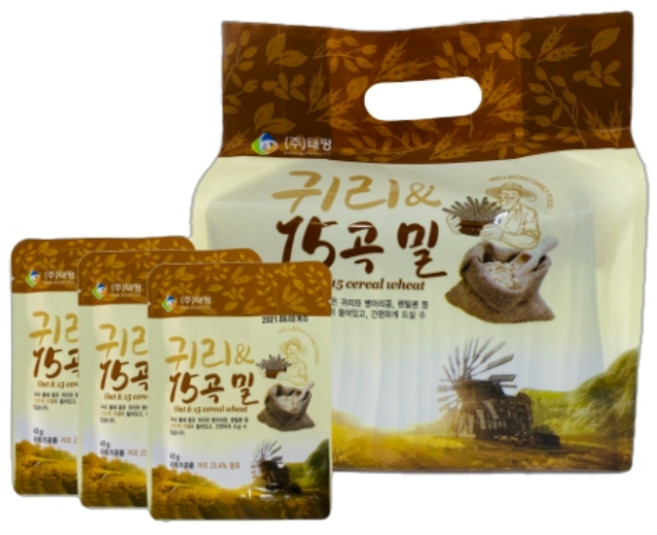 귀리 15곡 밀, 25개, 40g