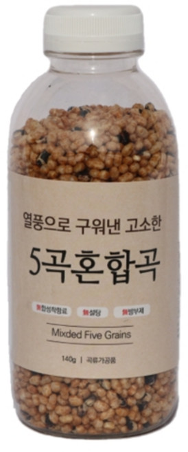 열풍으로 구워낸 고소한 5곡 혼합곡, 140g, 1개