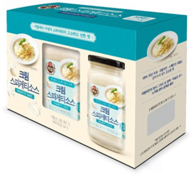 백설 크림스파게티 소스 3입, 1.05kg, 1세트