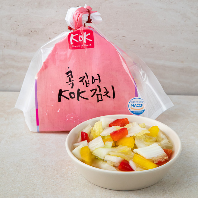 콕집어콕 어린이 파프리카 백김치, 600g, 1개