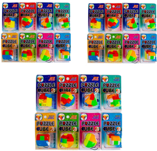 쥬크박스 1000 퍼즐 큐브 8종 x 3세트, 혼합색상, 1개