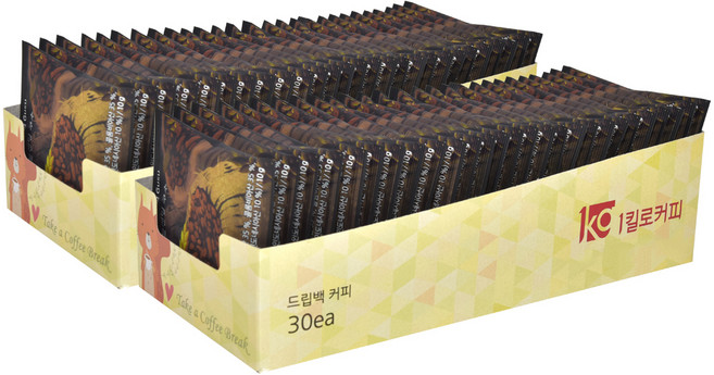 1킬로커피 블렌딩 구수 드립백커피, 10g, 30개입, 2개