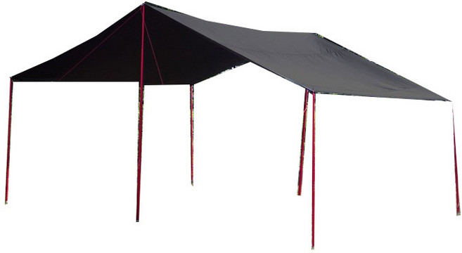 미르카 150D 코팅 렉타 타프 세트, 블랙