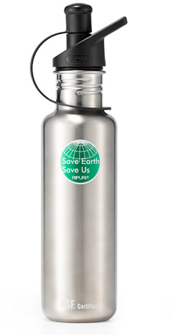리퓨리 스테인리스 휴대용 파워펌프 정수 필터 물병 800ml