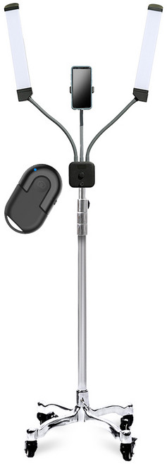 LED 더블라인 조명 + 이동식 스탠드 + 블루투스 리모컨 세트, 1세트, 더블 이동식 리모트 DL-KIT10