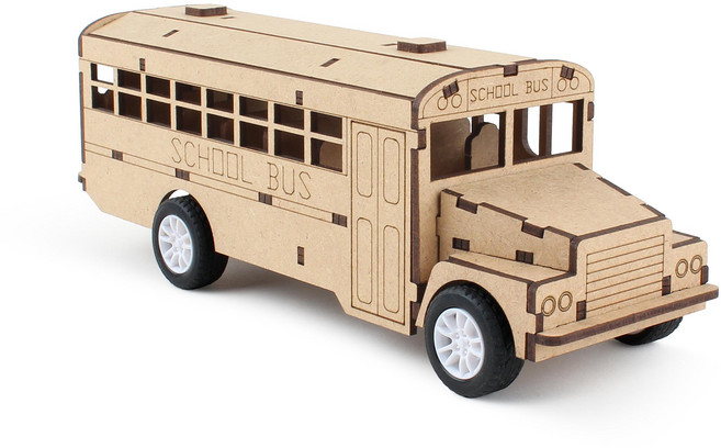 영공방 스쿨버스 3D 입체퍼즐, 혼합색상, 1개