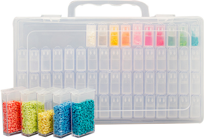 아트조이 보석 십자수 전용 개별케이스 64p + 케이스, 투명, 1개