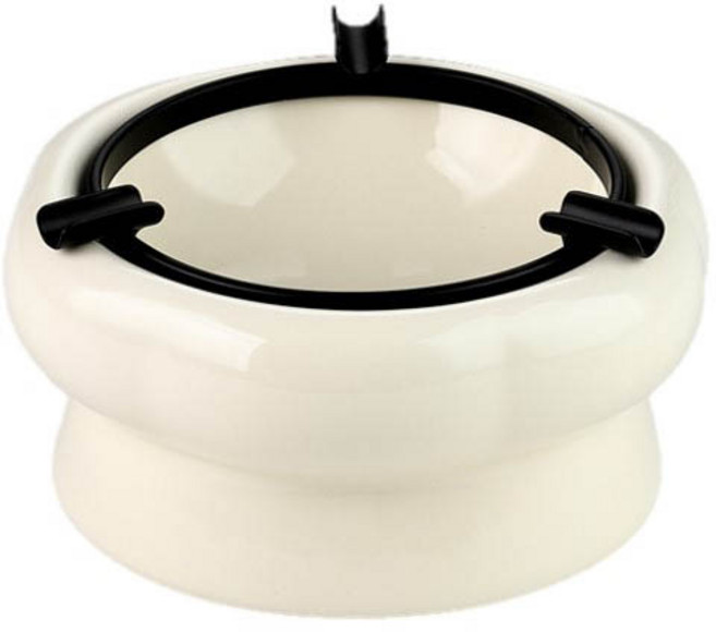 리몬 심플 도자기 재떨이, 화이트, 1개