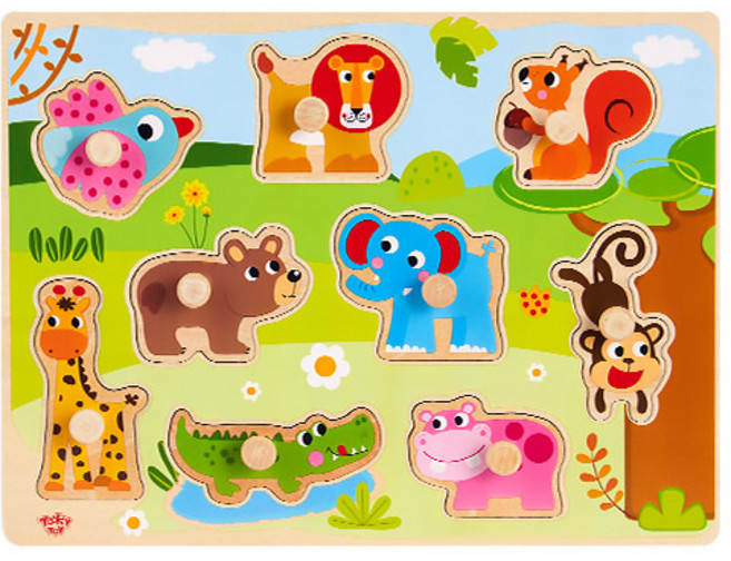 투키토이 사파리 꼭지 퍼즐, 1개, 9피스