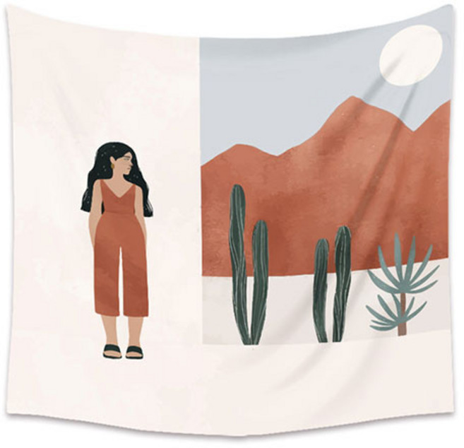 오저씨 감성 화분 페브릭 포스터 MLD209, 혼합색상