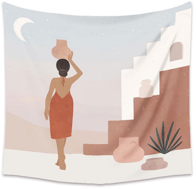 오저씨 감성 화분 페브릭 포스터 MLD210, 혼합색상