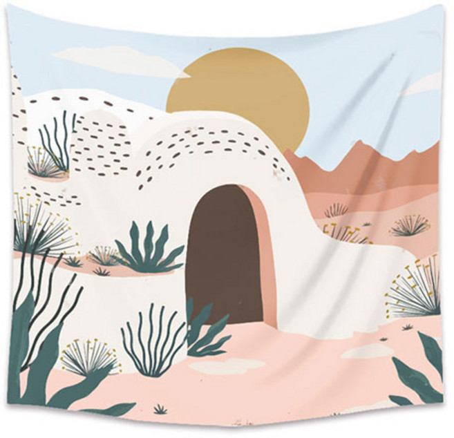 오저씨 감성 화분 페브릭 포스터 MLD218, 혼합색상