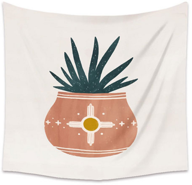 오저씨 감성 화분 페브릭 포스터 MLD214, 혼합색상