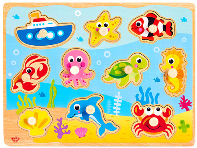 투키토이 해양꼭지 판퍼즐, 1개, 10피스