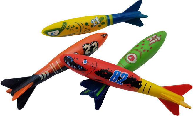 dive torpedo 수영장 장난감 4종 세트, 혼합색상, 1세트