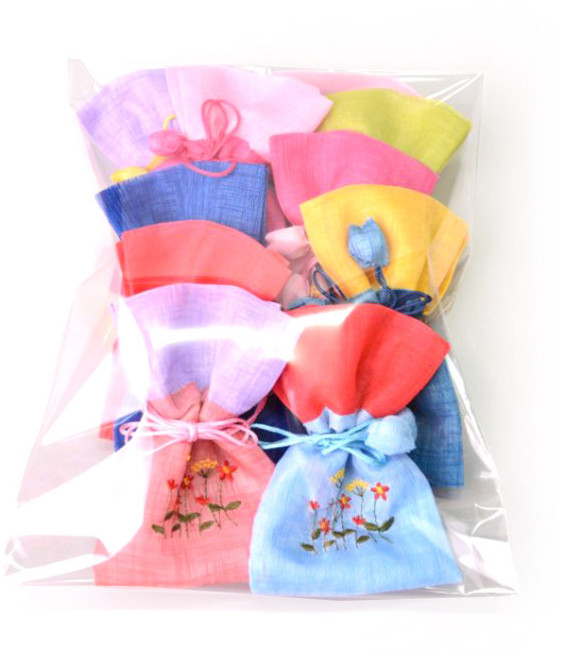 HamaGongbang 迷你花卉刺繡傳統福袋10款組合, 隨機出貨, 1套