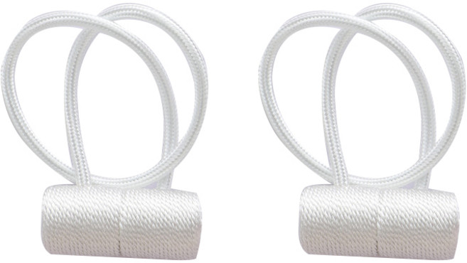 심플 자석 커튼타이백 40cm, 화이트, 2개