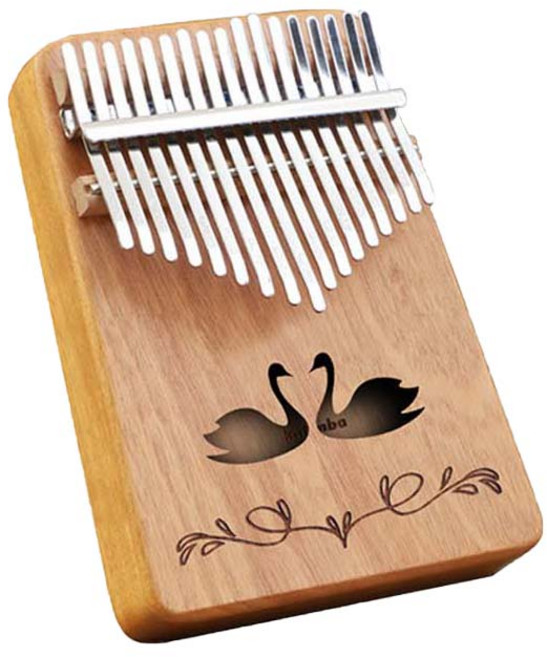 마켓플랜 17음계 원목 칼림바 세트 백조, 1개