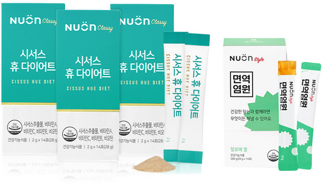 NUON 시서스 휴 다이어트 3p + 면역염원 세트, 1세트, 28g