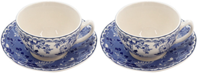 존슨브라더스 클래식 그릇 데본 커피잔 세트, 블루, 2개
