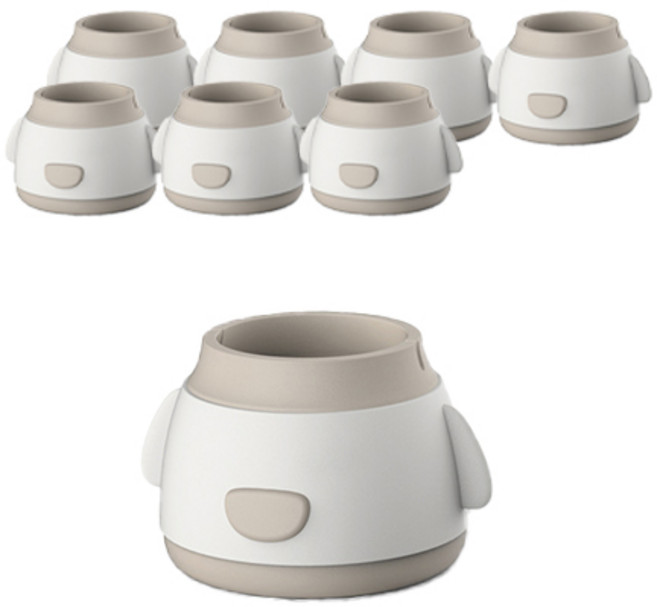 실리콘 의자 발 커버 4p, 화이트, 2개