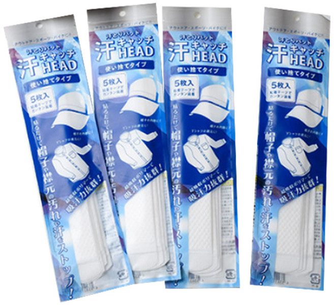 모자 땀흡수 캡 가드 5p, 화이트, 4개