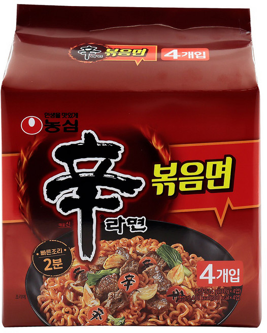 신라면 볶음면 131g, 4개