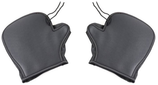 뽀마 오토바이핸들 자외선 차단 커버 좌 + 우 세트, 1세트, 블랙