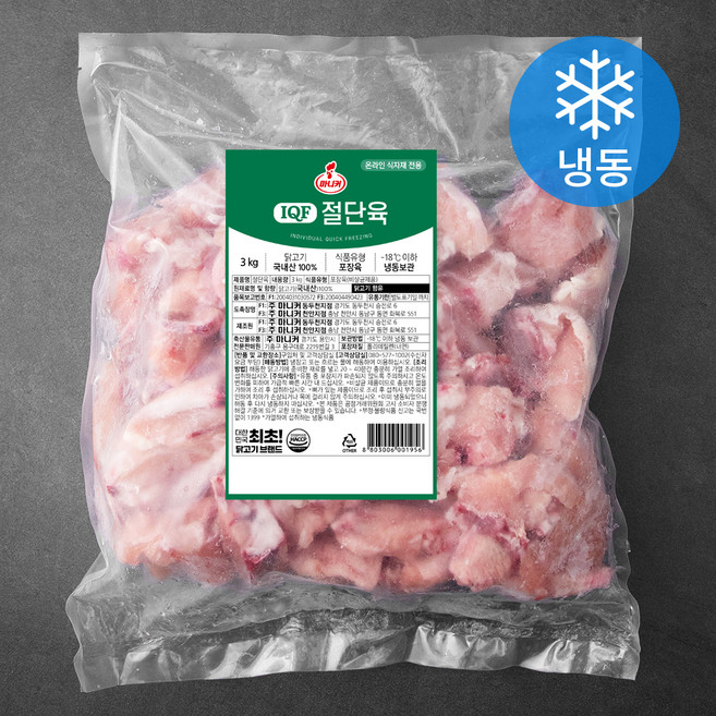 마니커 IQF 다용도 닭 절단육 볶음용 (냉동), 3kg, 1개