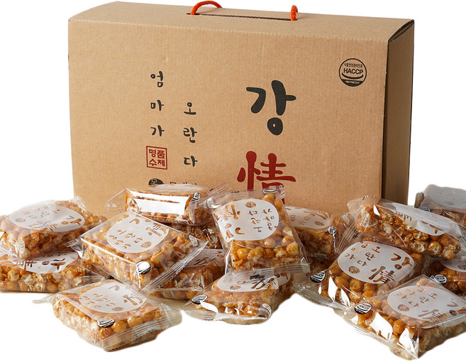 엄마가오란다 부드럽고 촉촉한 수제 강정 선물형 24p, 23g, 24개