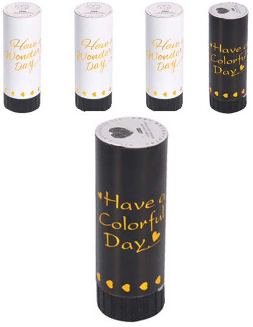 파티쇼 파티 꽃가루 폭죽 소형 화이트믹스 3p + 블랙믹스 2p 세트, 1세트