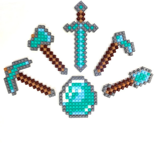 블럭통 디폼블럭 칼 총 만들기 세트, 30, 1개