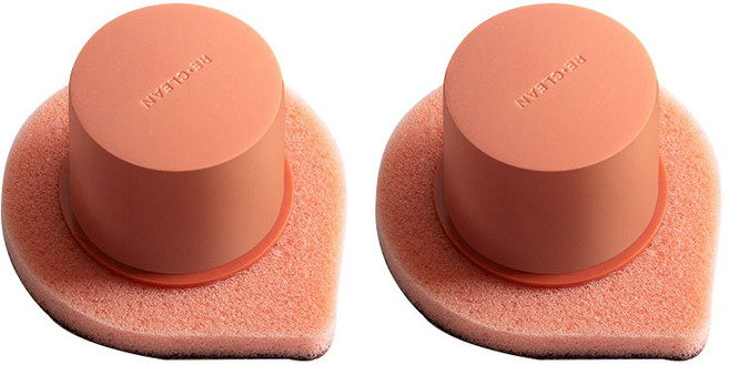 셀렉숀 파스텔 손잡이 수세미 오렌지, 2개, 1개입