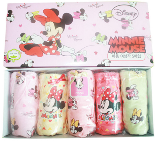 디즈니 여아용 미니 new sweet 팬티 5종 세트