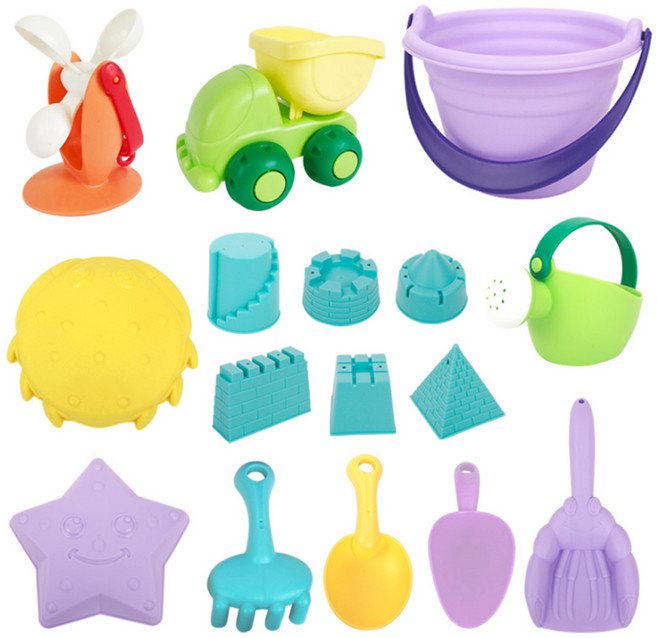 젠토이 소프트 모래 앤 물놀이 종합세트16종, 랜덤 발송, 1kg, 1개