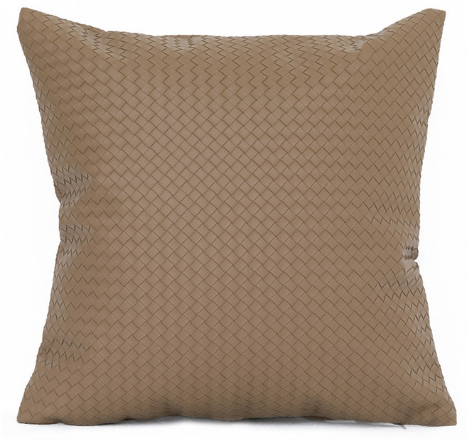 와다다샵 가죽 격자무늬 쿠션 커버 정사각형