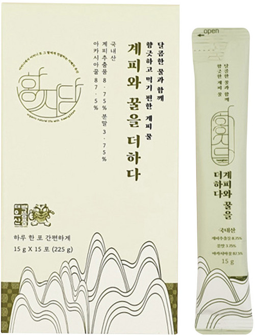 황지담 계피와 꿀을 더하다 일반꿀 15p, 15포, 1개