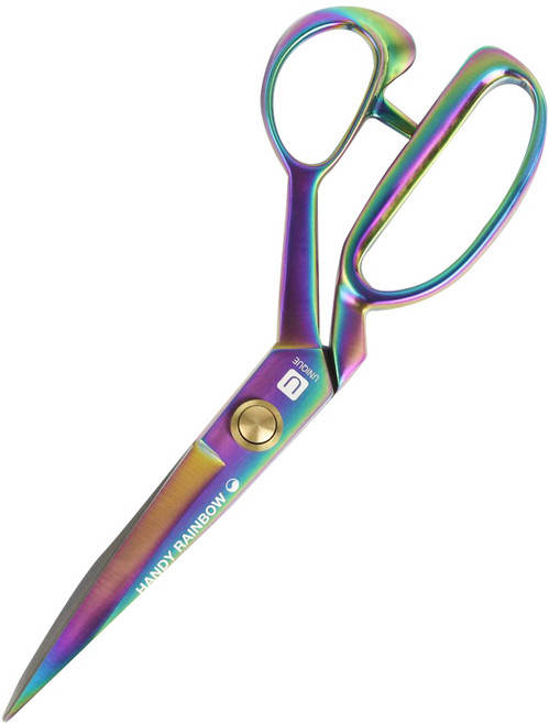 유니크 핸디 재단가위 230mm, 1개, 레인보우