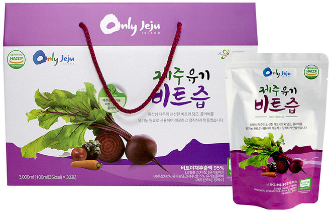 지구마을 제주 유기농 비트즙 30p, 100ml, 30개