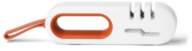 리빙에스 다용도 마카롱 칼갈이 화이트, 1개