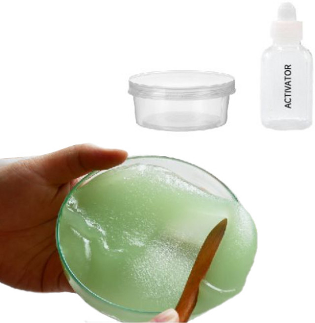 팔레트슬라임 과일속살 청포도 샤벳 액체괴물 150ml 세트, 연두색, 1개