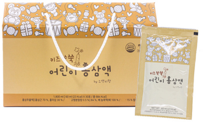 키즈쑥쑥 어린이 홍삼액 30p, 1.8L, 1개