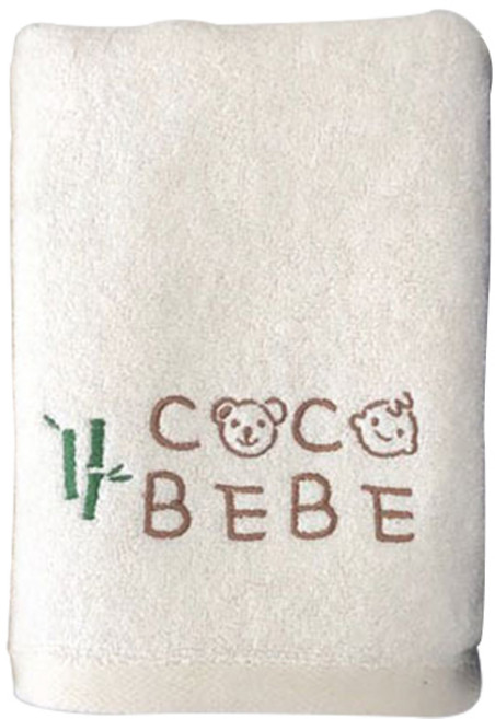 코코베베 밤부 아기 목욕 타올 360g, 연베이지, 1개