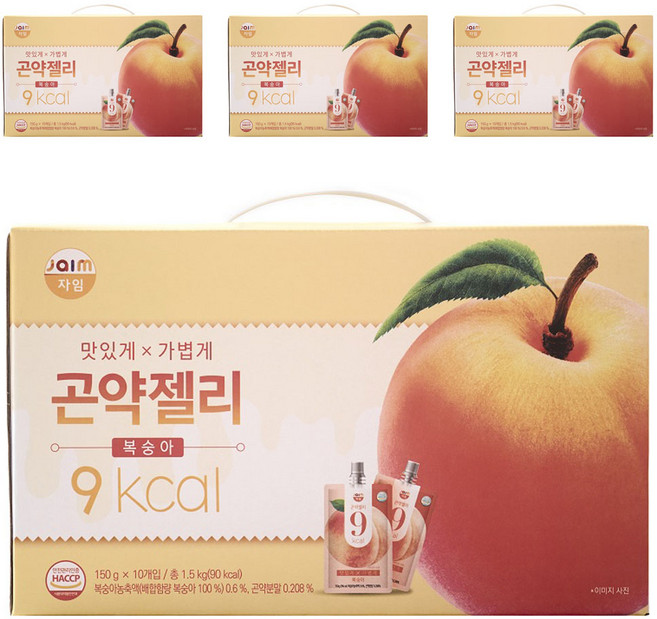 자임 곤약젤리 복숭아, 4개, 1.5kg
