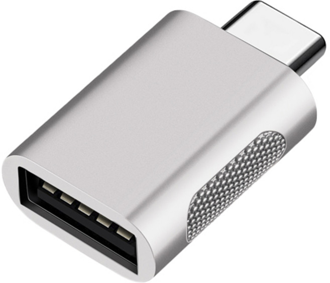 라온 C타입 USB3.0 논슬립 OTG젠더, 2.794cm, Silver, 1개