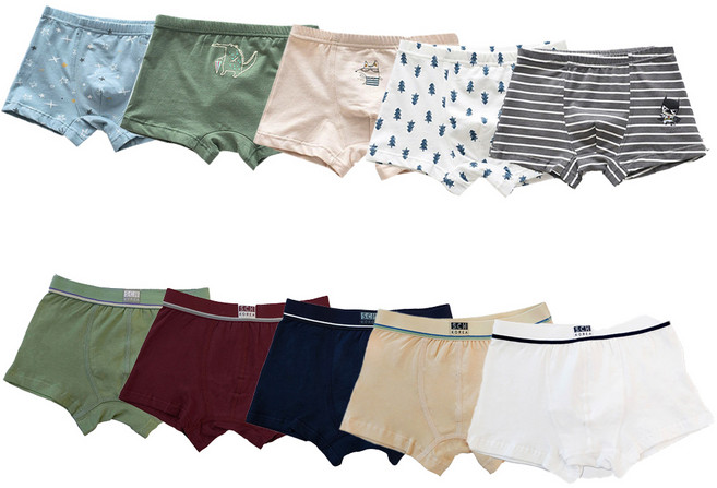 슈와츠코리아 남아용 드로즈 팬티 숲속 친구들 5종 + 라인 5종 세트