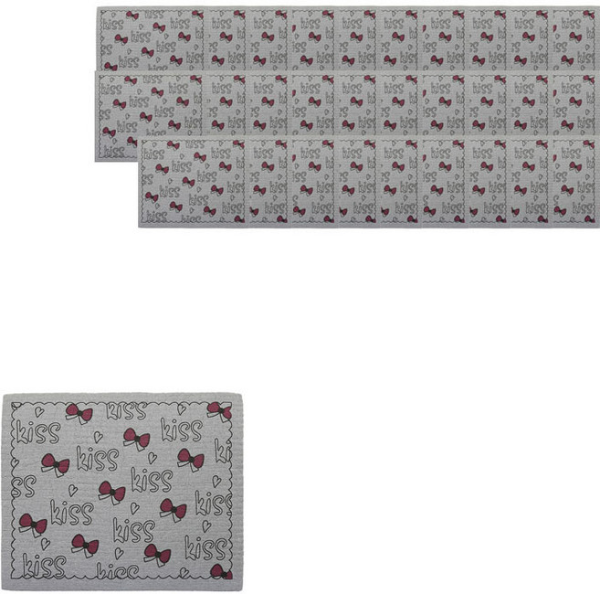 컬러 일러스트 예쁜 빨아쓰는 행주 키스, 3개, 10개