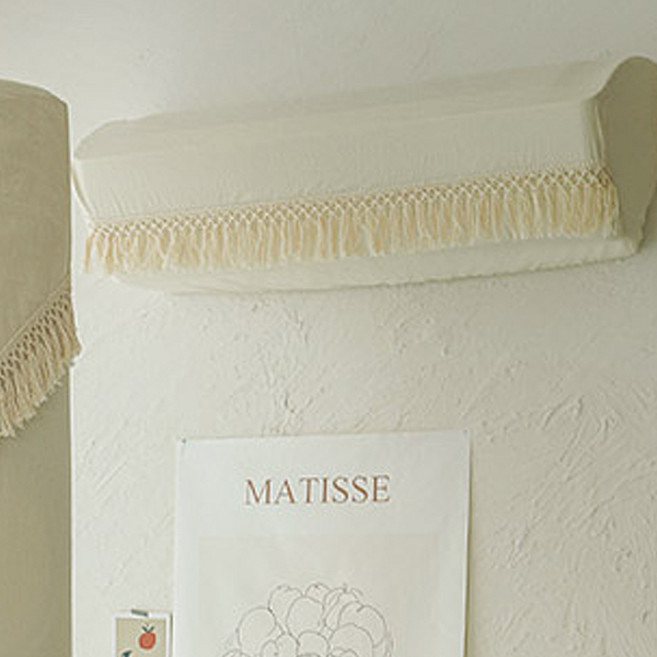 골드얀 테슬 광목 에어컨커버 벽걸이형, 네츄럴