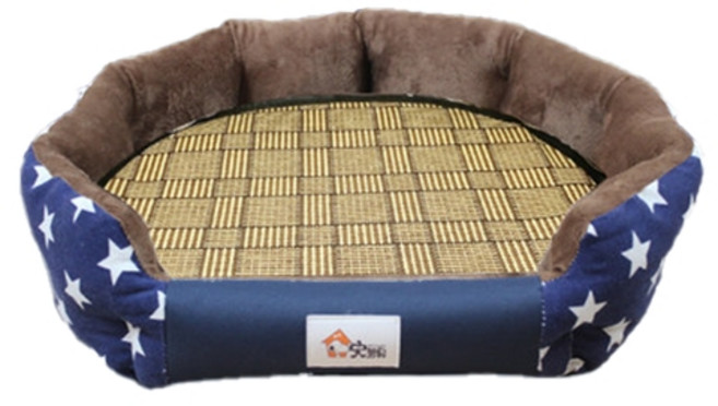 모모 강아지 라운드 아이스 집 쿨 매트, 도트네이비, 1개